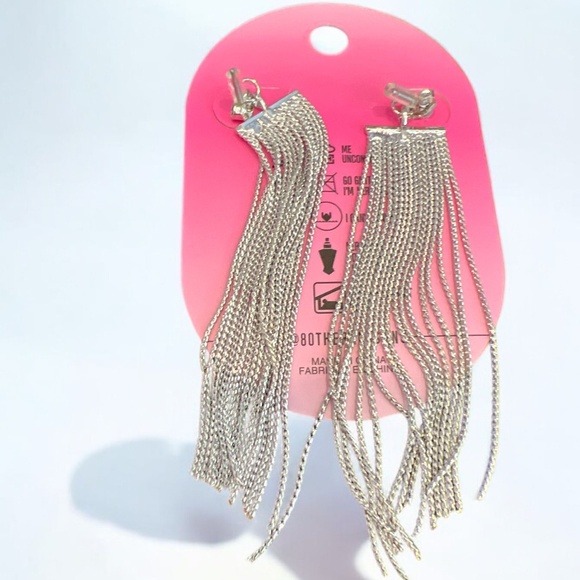 Sliving by Paris Hilton Star Drop Earrings Silver NEW - Picture 2 of 5